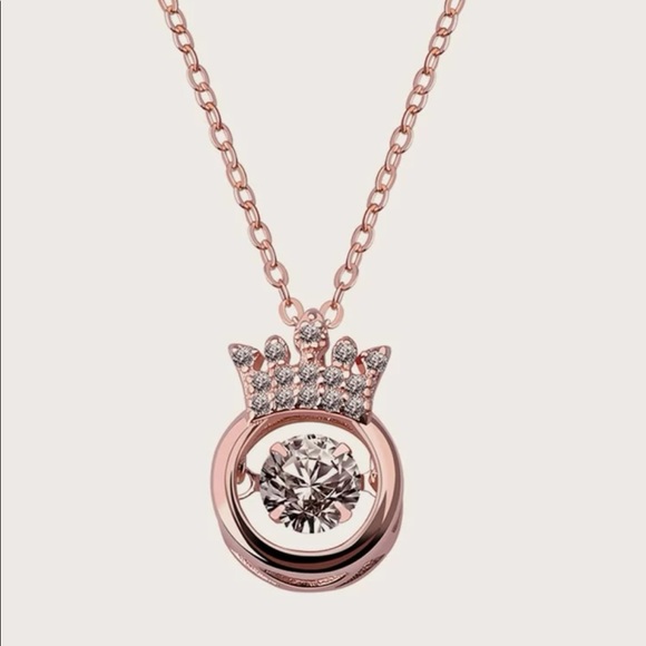 NWT•ROSE GOLD CROWN WATCH ME SHINE NECKLACE•NEW• - Picture 4 of 12